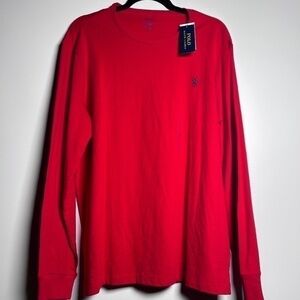 Polo Ralph Lauren Men’s Classic Fit Red Long-Sleeve Shirt Size Large